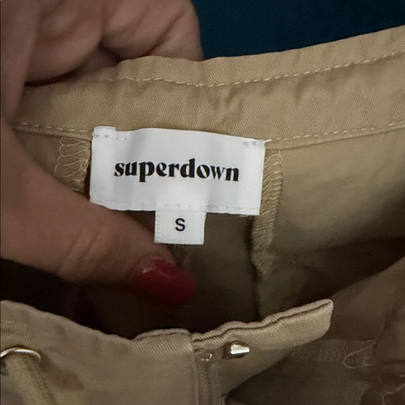 SuperdownX Maggie McDonald BECK CARGO PANTS IN TAN - Picture 8 of 13